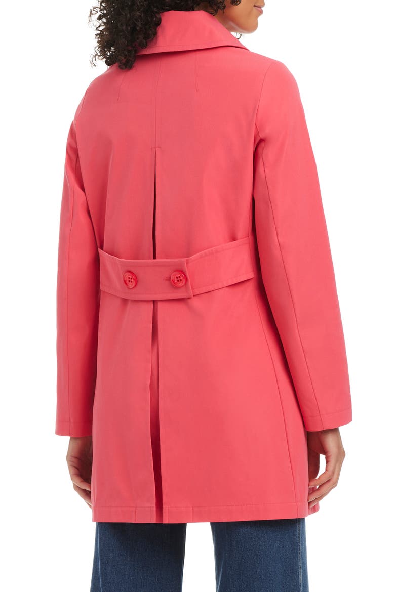Kate Spade New York water resistant hooded a-line trench coat