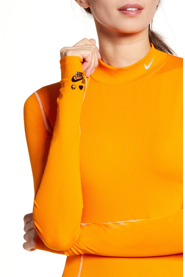 x Olivia Kim NRG Long Sleeve Performance Tennis Dress, Alternate, color, BRIGHT CERAMIC