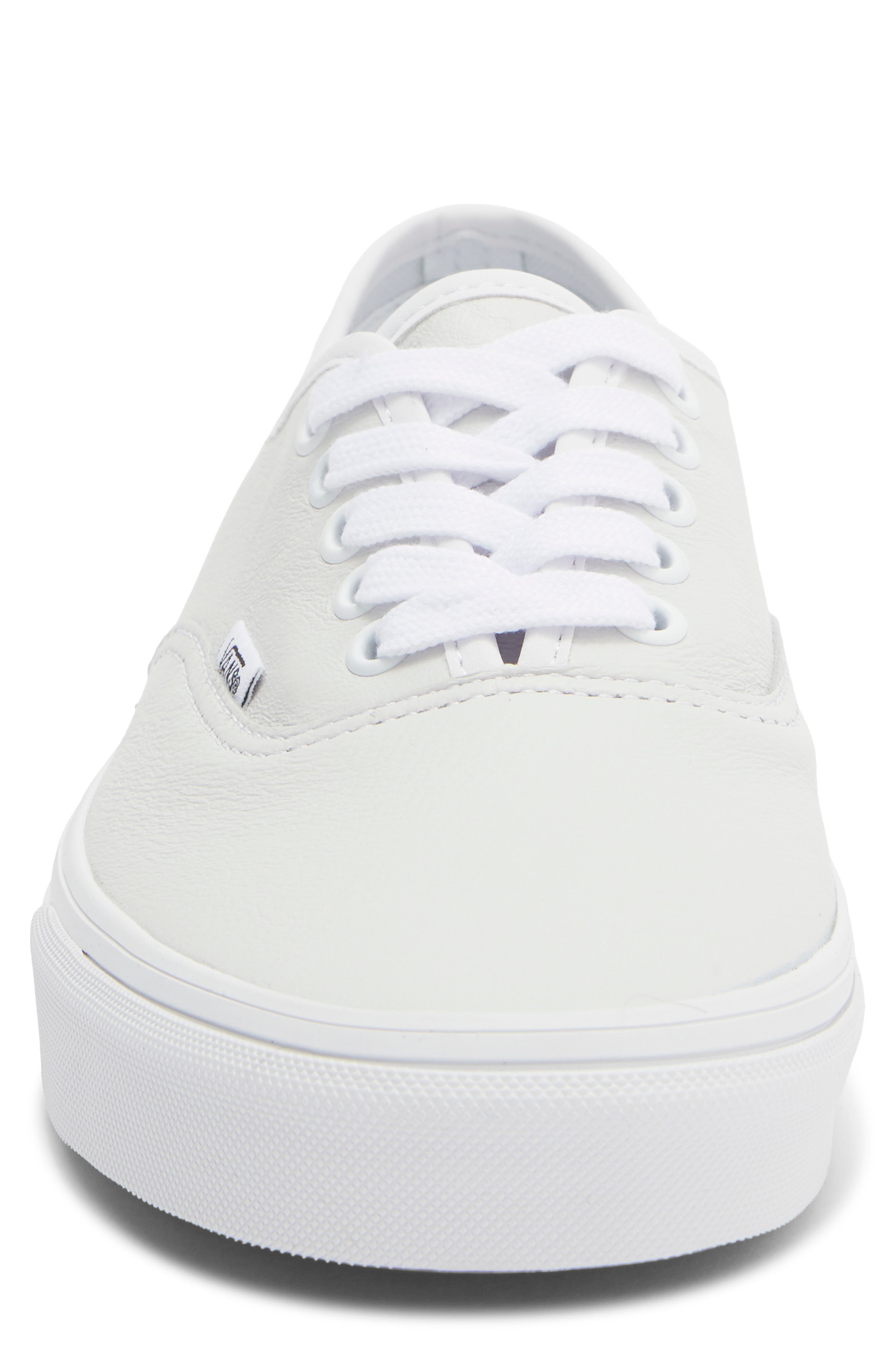Authentic Leather Sneaker, Alternate, color, LEATHER TRUE WHITE/TRUE WHITE