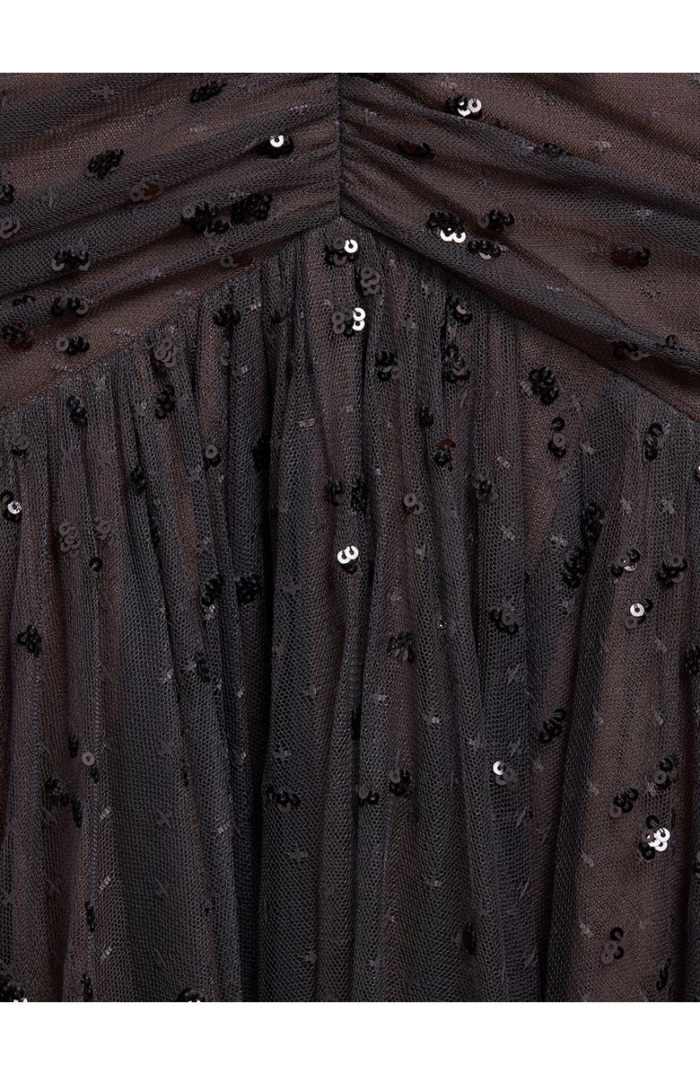 Needle & Thread Dappled Sequin Rouched Off-Shoulder Gown, Alternate, color, Graphite/Warm Taupe