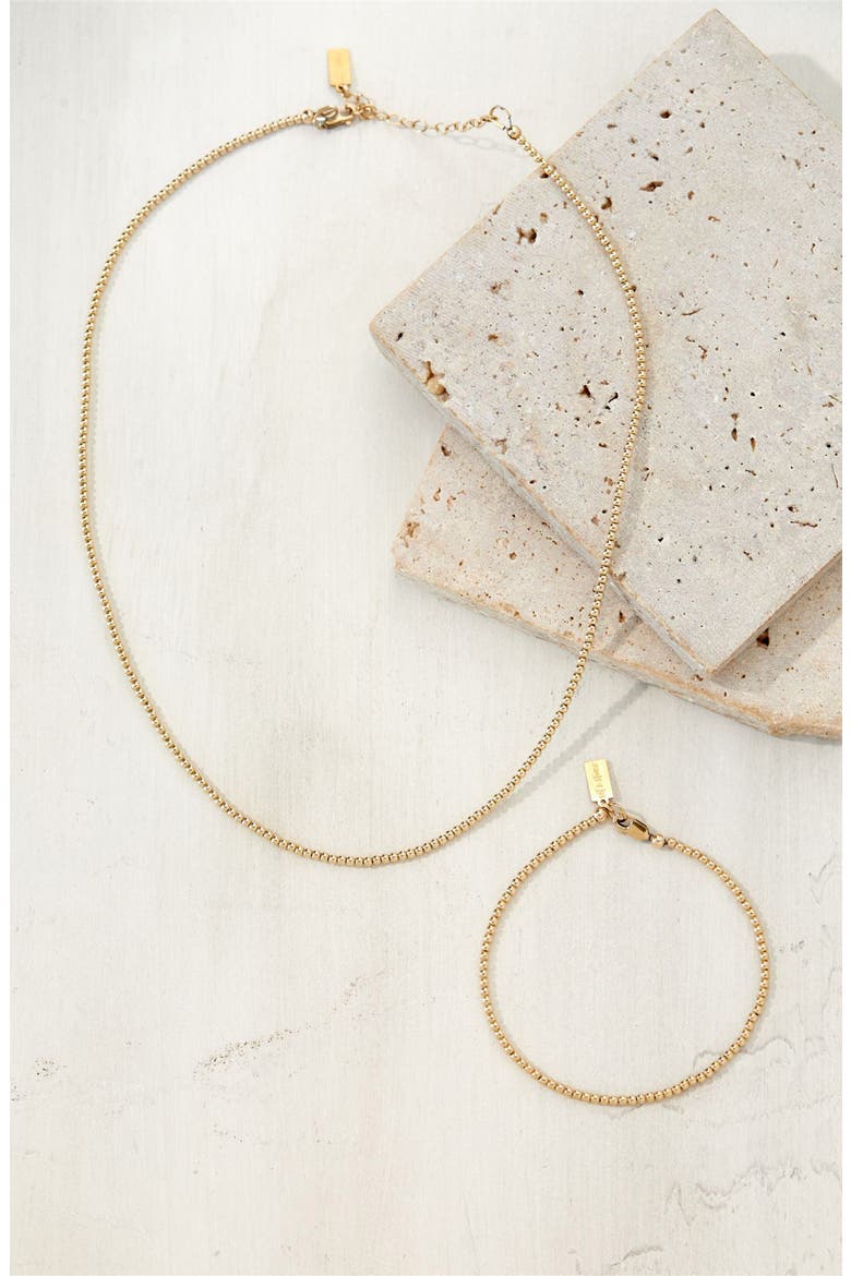 Leni Bead Bracelet, Alternate, color, GOLD