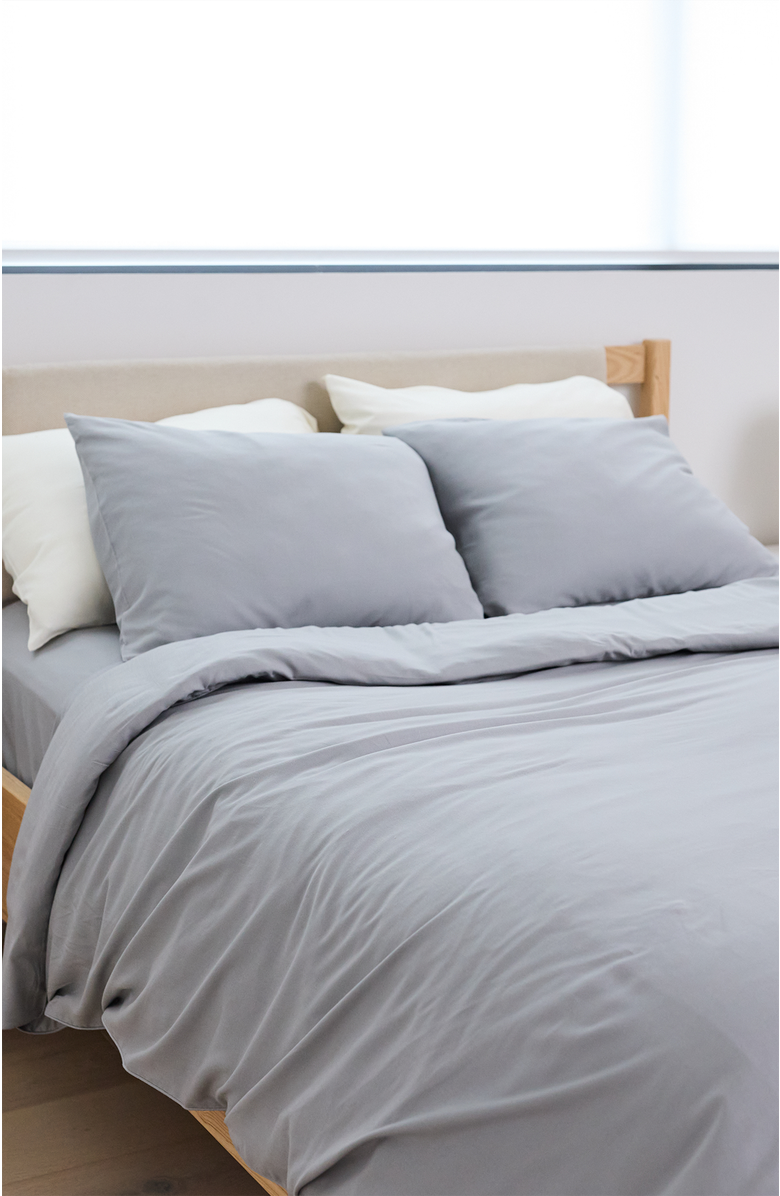 Slumber Cloud Performance Linen Blend Duvet Cover, Alternate, color, Storm