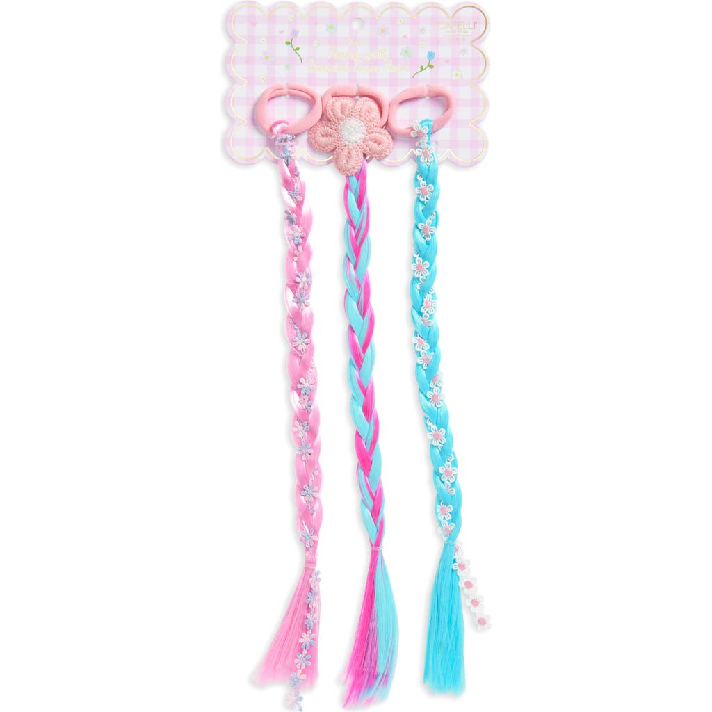 Capelli New York Kids' 3-Pack Assorted Braided Faux Hair Extensions in Pink Combo  product