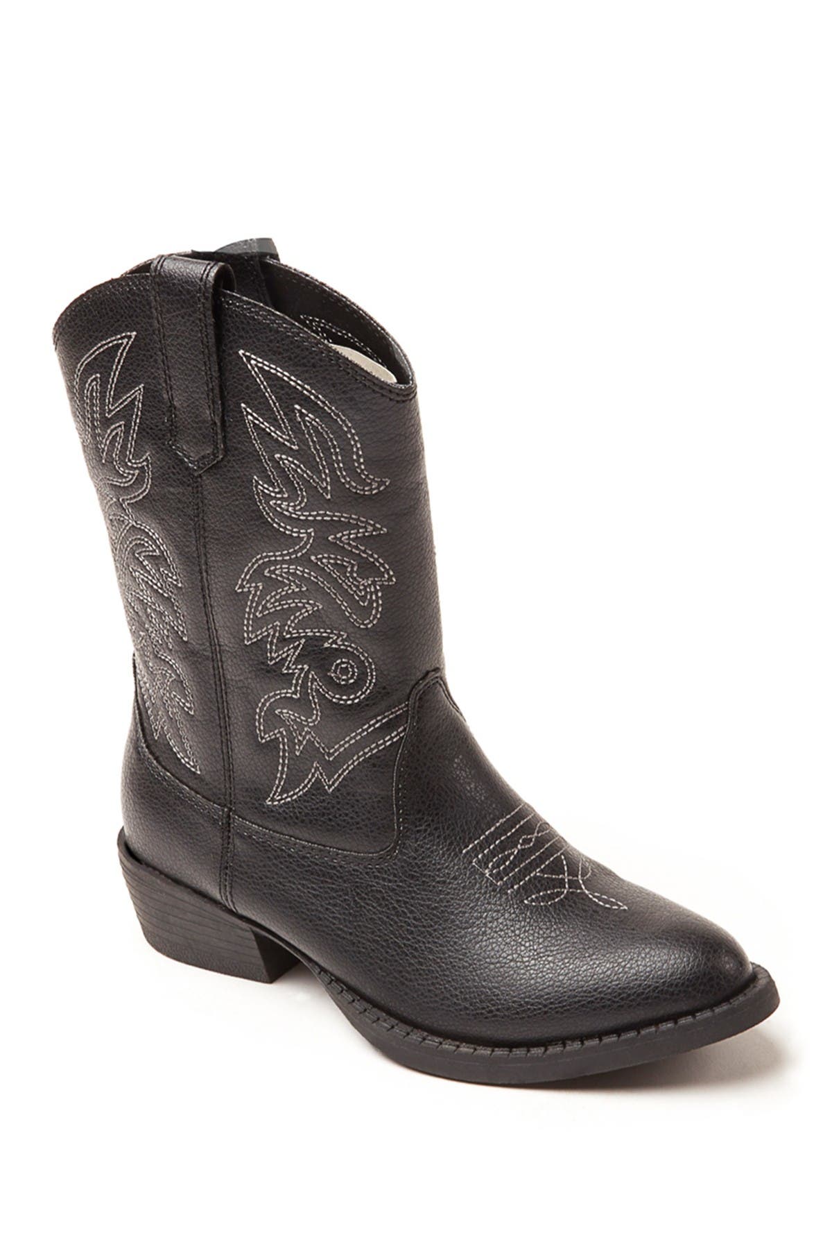 Deer Stags Kids' Ranch Cowboy Boot, Main, color, Black