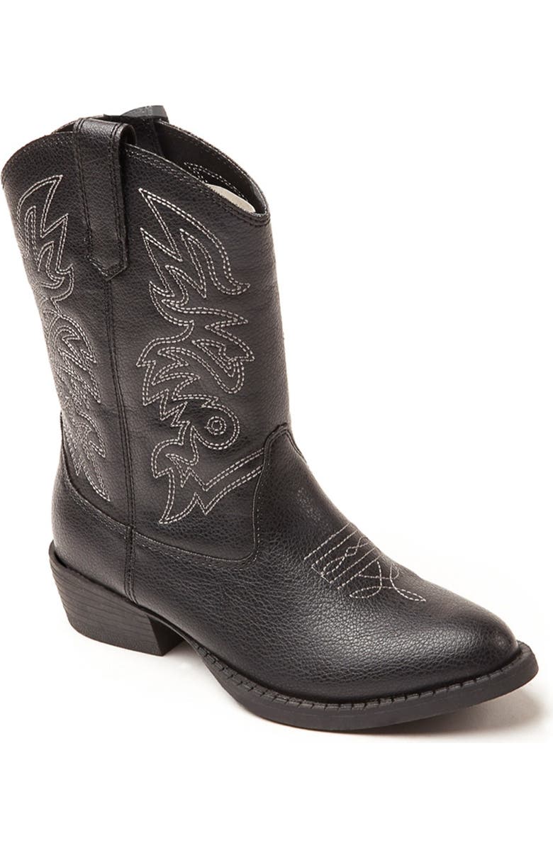 Deer Stags Kids' Ranch Cowboy Boot, Main, color, Black