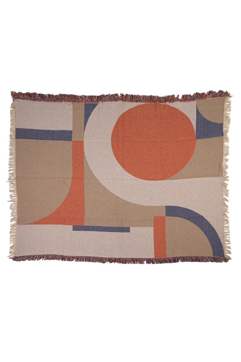 Throw Blanket with Abstract Design, Alternate, color, Multicolor
