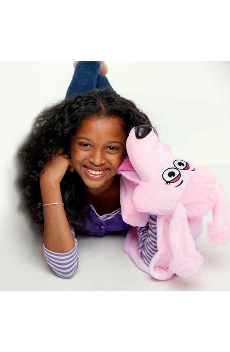 Cuddleuppets Poodle Pink 2 In 1 Plush Puppet & Blanket, Alternate, color, Multicolored