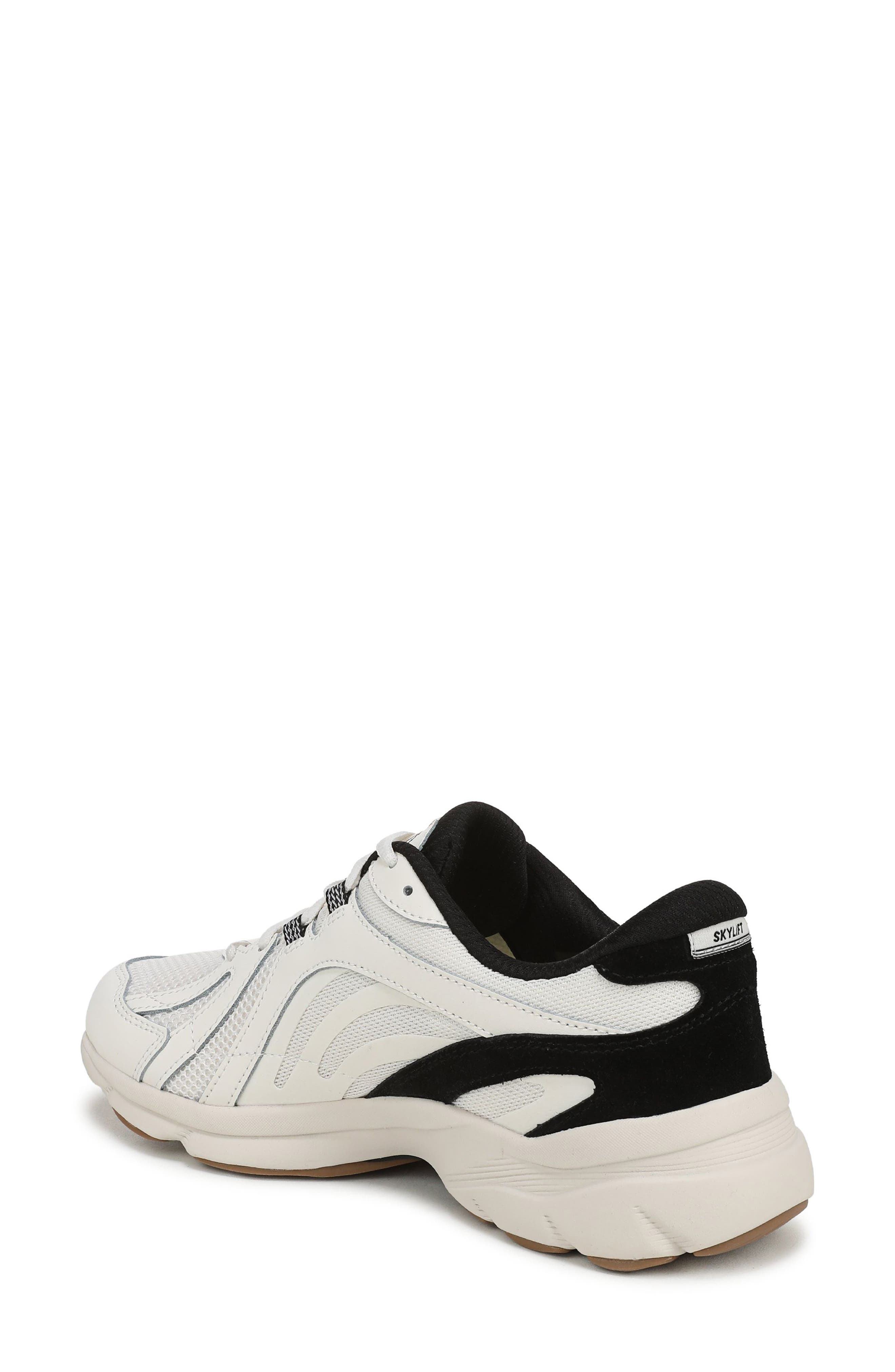 Skylift Walking Sneaker, Alternate, color, WHITE/ BLACK LEATHER/ MESH