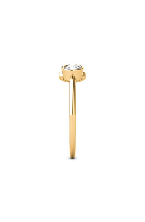 Hautecarat Lab Grown Diamond Letter Ring In 18k Yellow Gold - C
