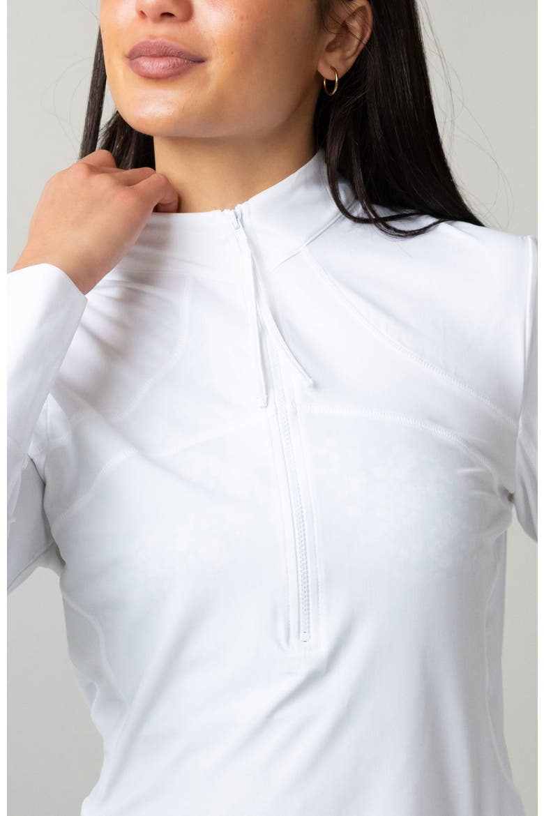 Cropped Half Zip Rashguard, Alternate, color, Vanilla