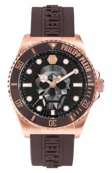 PHILIPP PLEIN The $kull Diver Silicone Strap Watch, 44mm