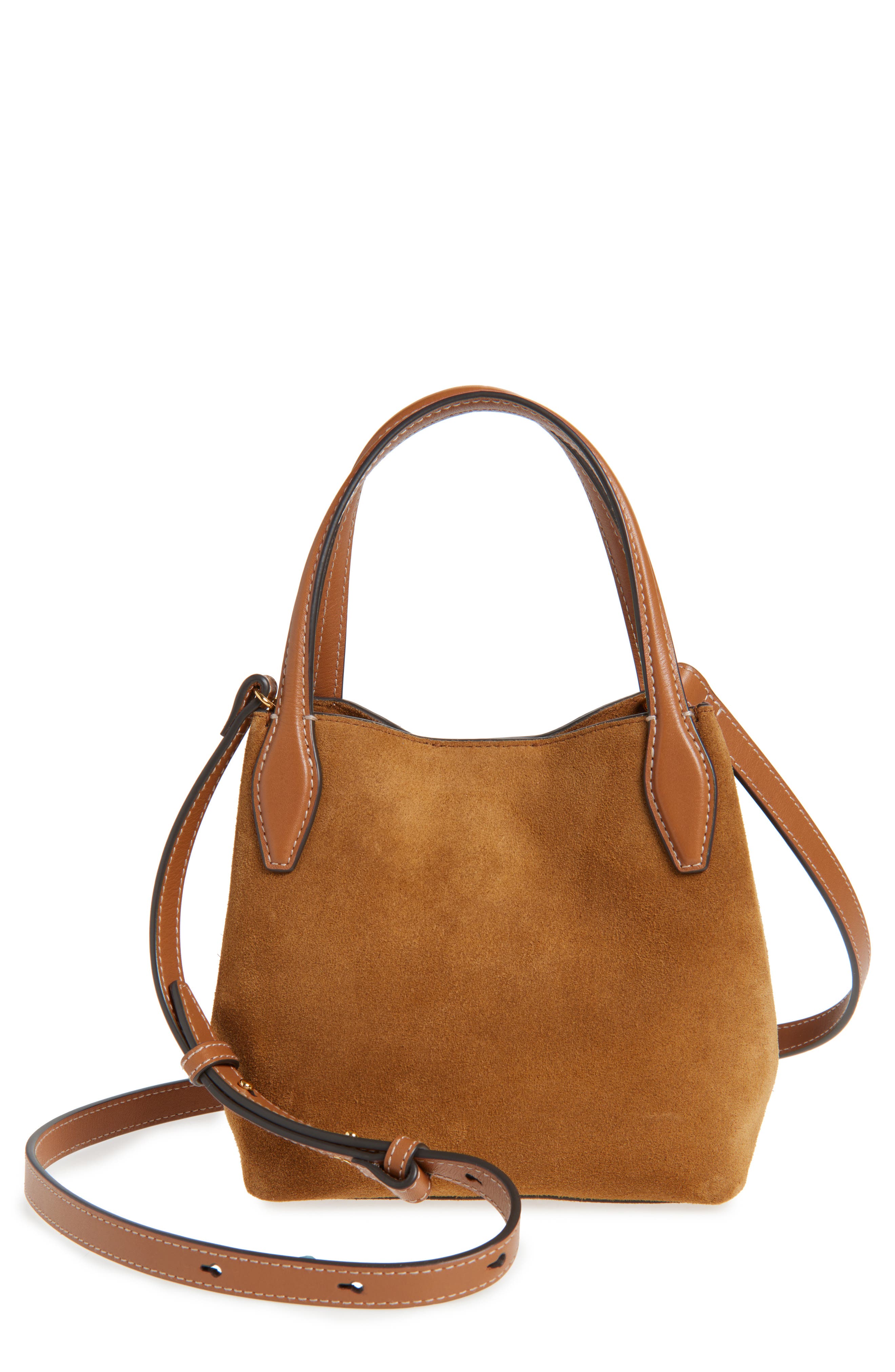 Madewell The Mini Suede Shopper Tote, Main, color, 