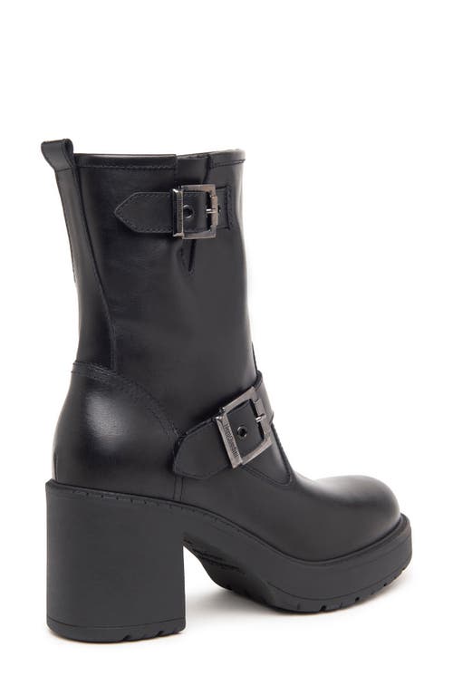 Nerogiardini Double Buckle Moto Bootie In Black