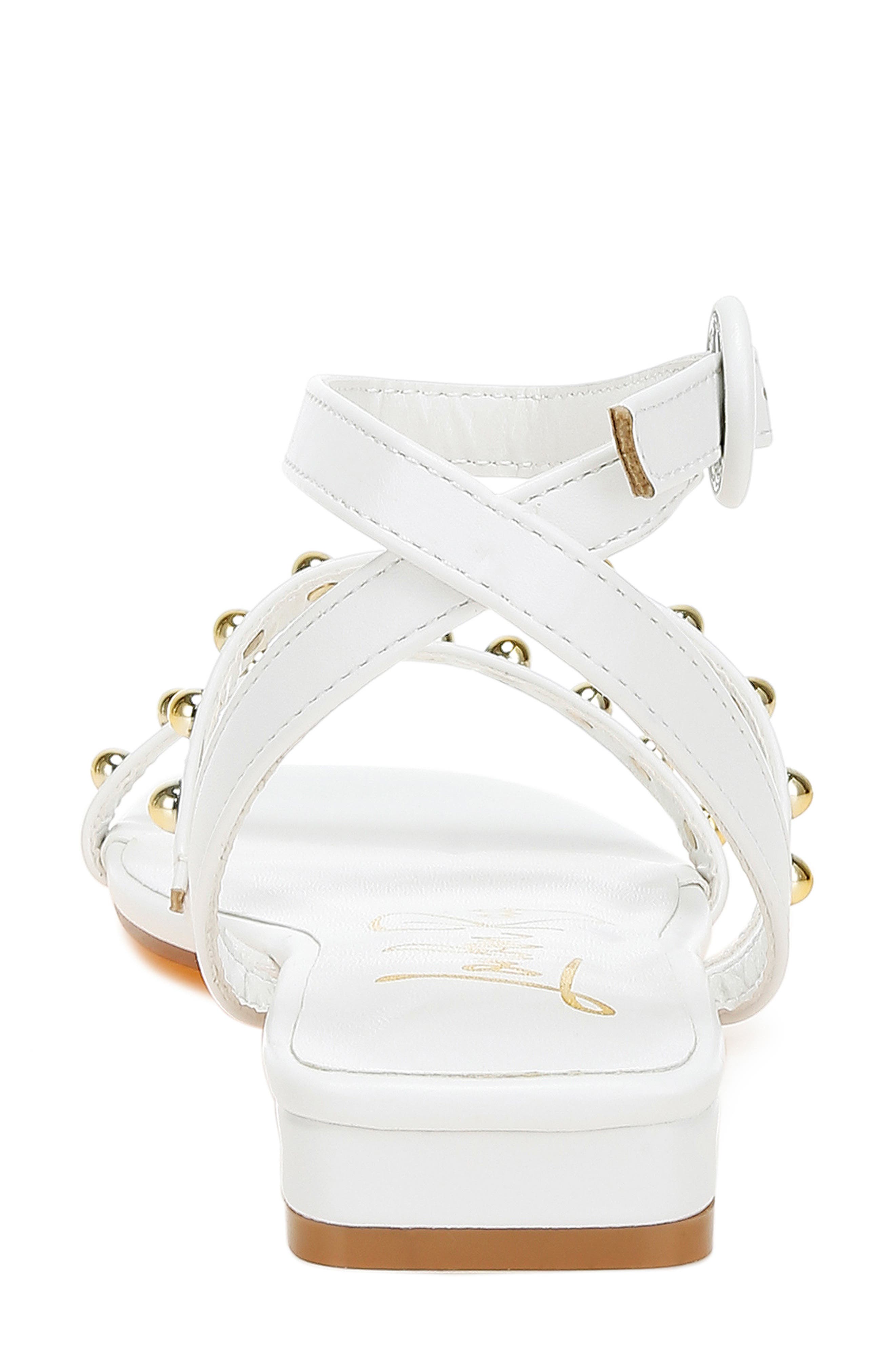LONDON RAG Flippity Studded Ankle Strap Sandal, Alternate, color, Off White