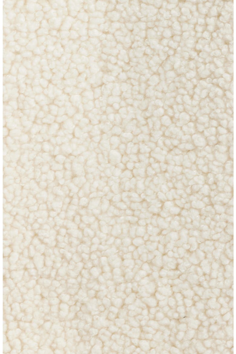 Emmersyn UGGbraid Trim High Pile Fleece Coat, Alternate, color, CREAM