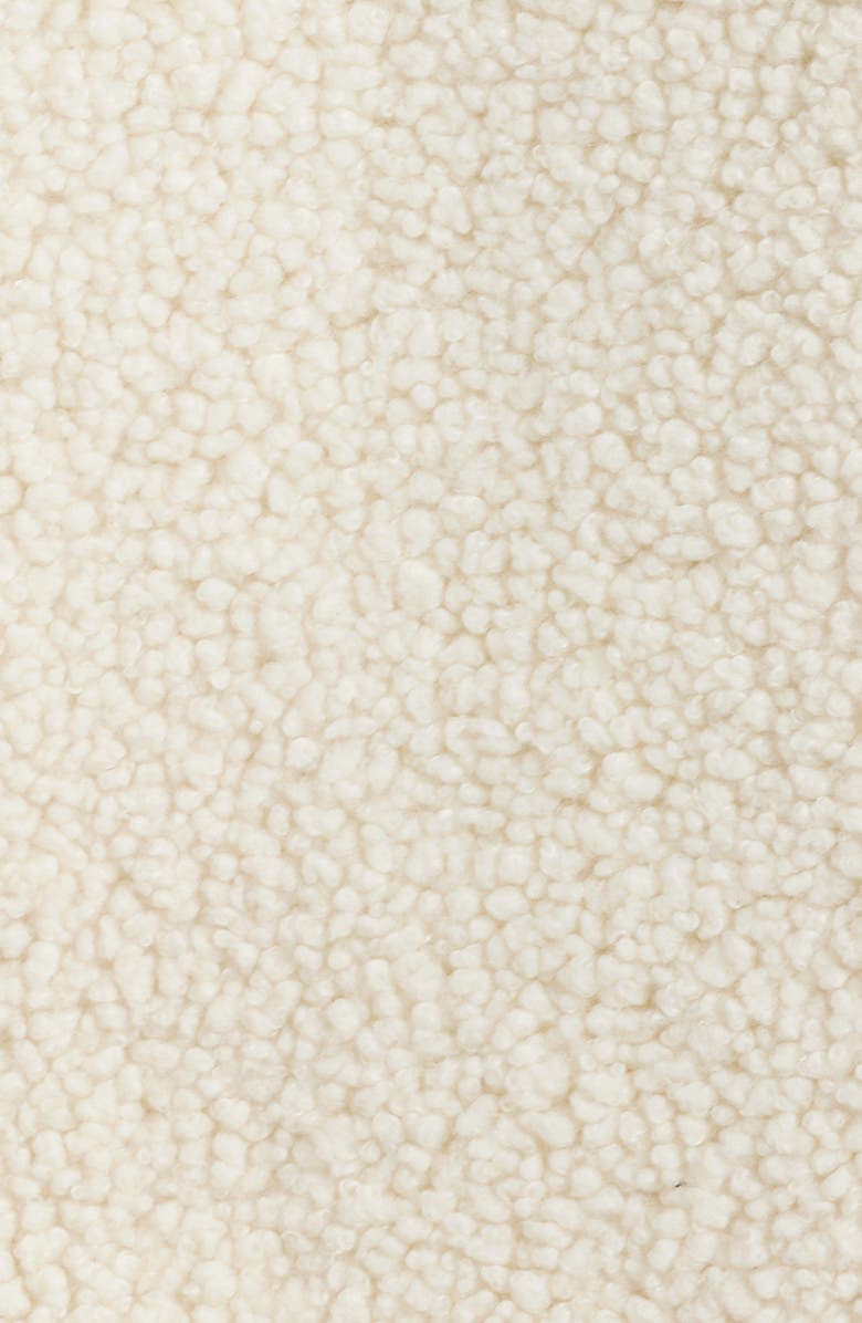 UGG<sup>®</sup> Emmersyn UGGbraid Trim High Pile Fleece Coat, Alternate, color, Cream