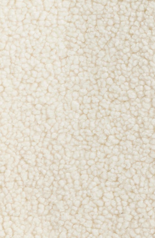 Ugg(r) Emmersyn Uggbraid Trim High Pile Fleece Coat In White