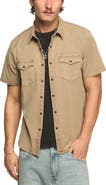Lucky Brand Short Sleeve Stretch Twill Snap-Up Western Shirt