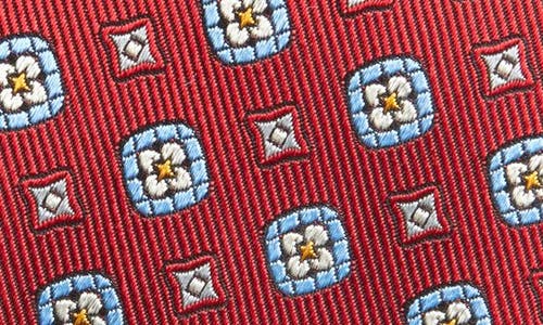 David Donahue Neat Silk Tie In Multi