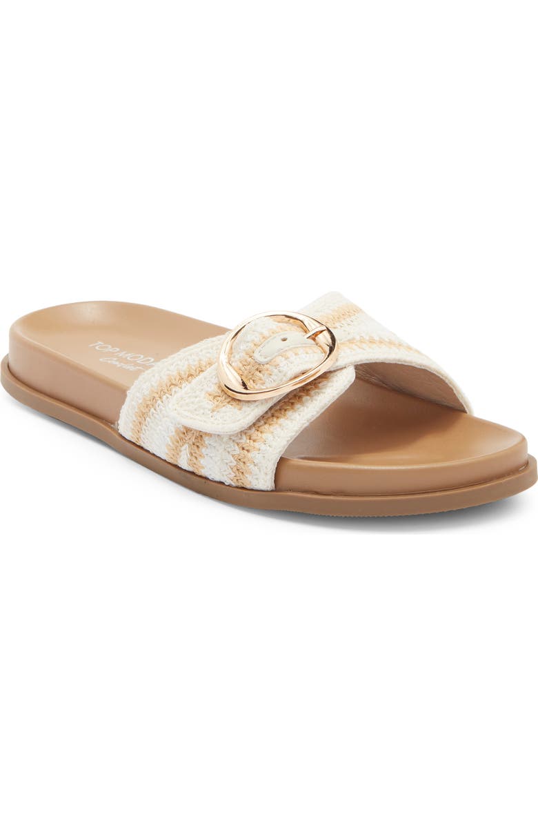 TOP MODA Daniela Slide Sandal, Main, color, Beige
