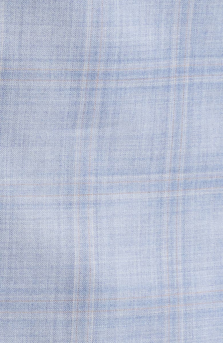 Emporio Armani Pale Blue Plaid Wool Sport Coat, Alternate, color, Light Blue