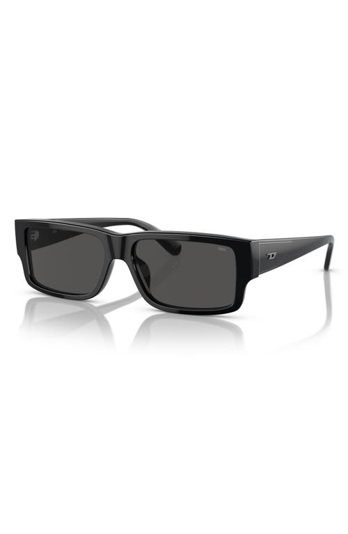 Diesel ® Geck-d 57mm Rectangular Sunglasses