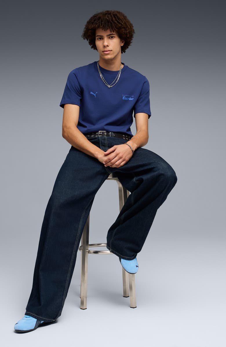 PUMA Porsche League Essential Graphic T-Shirt, Alternate, color, Blue Jewel