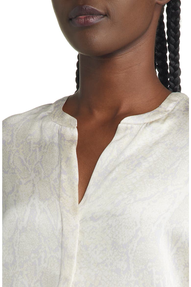 Pearl Snake Print Silk Blouse, Alternate, color, BOA