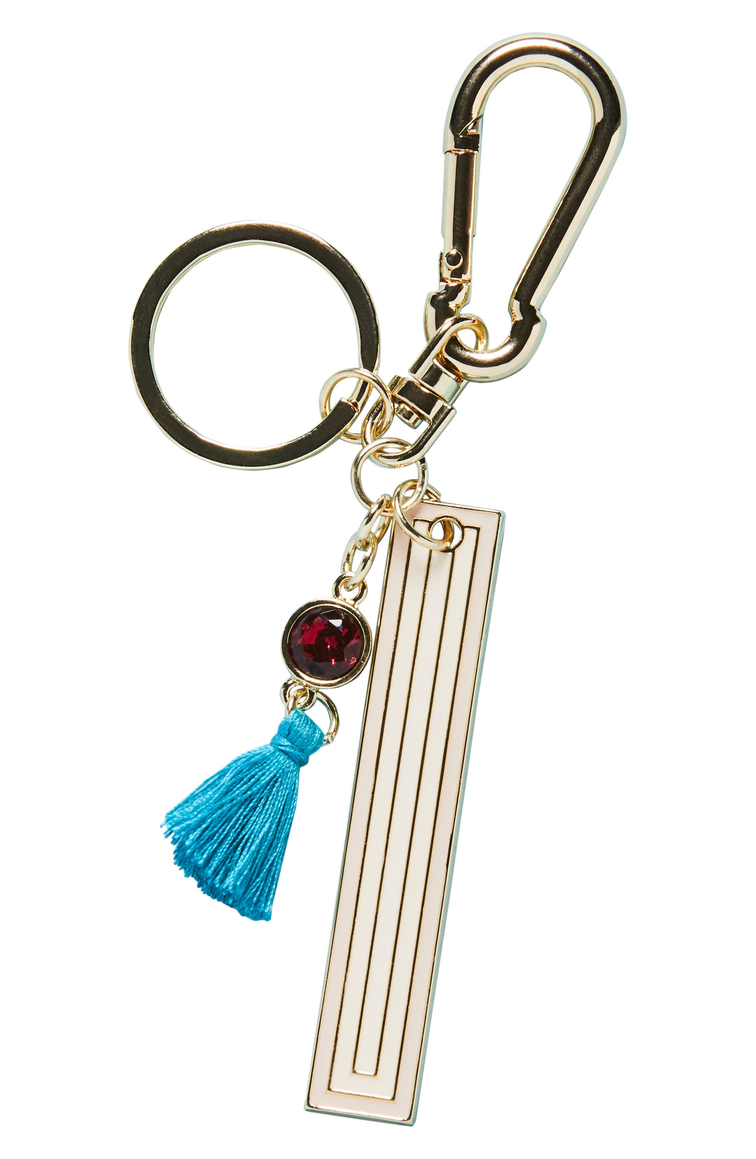 Juniper Monogram Key Chain, Alternate, color, I