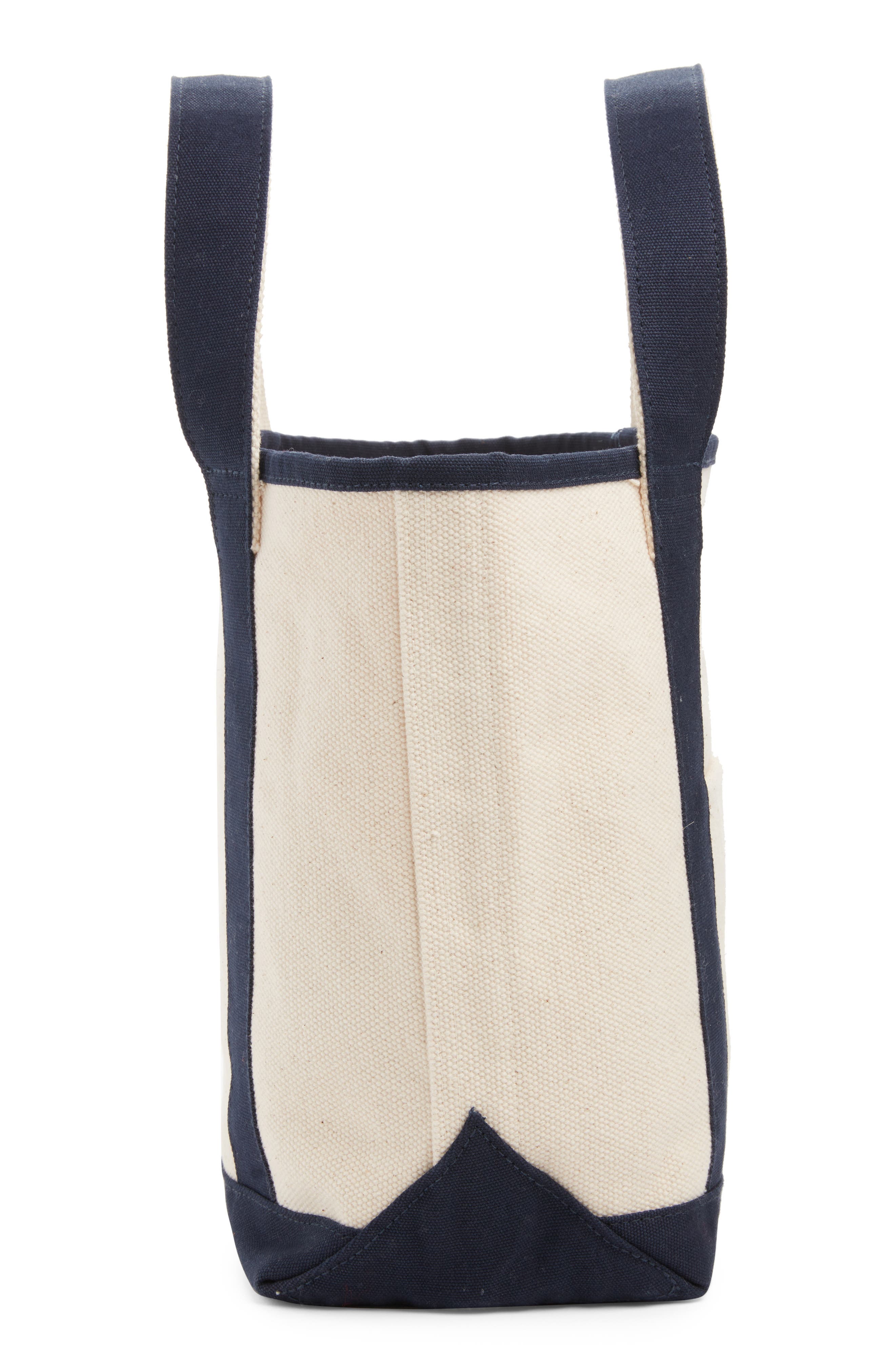 Small Logo Embroidered Canvas Tote, Alternate, color, NATURAL