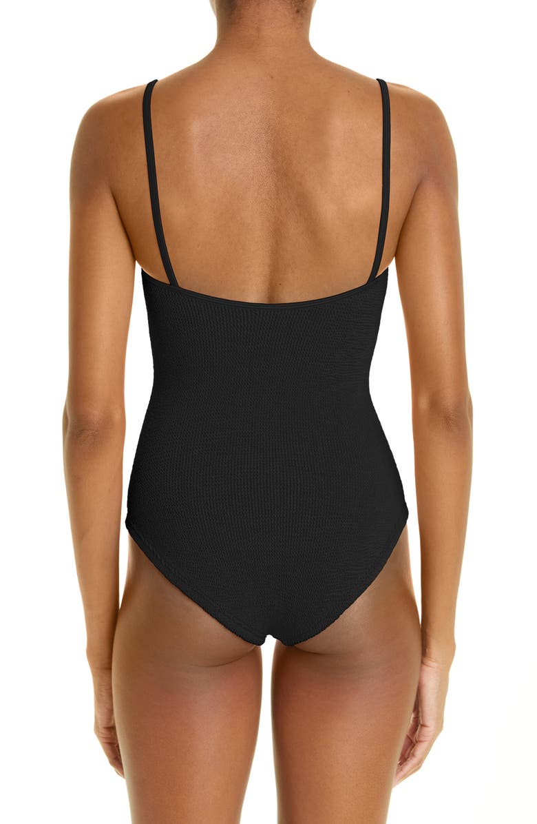 Hunza G Pamela One-Piece Swimsuit, Alternate, color, Black/Dtm