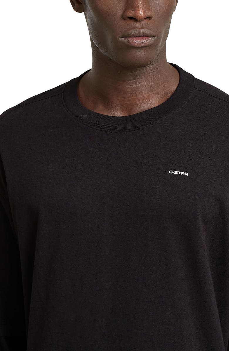 G-STAR Double Sleeve Relaxed Organic Cotton T-Shirt, Alternate, color, Dark Black