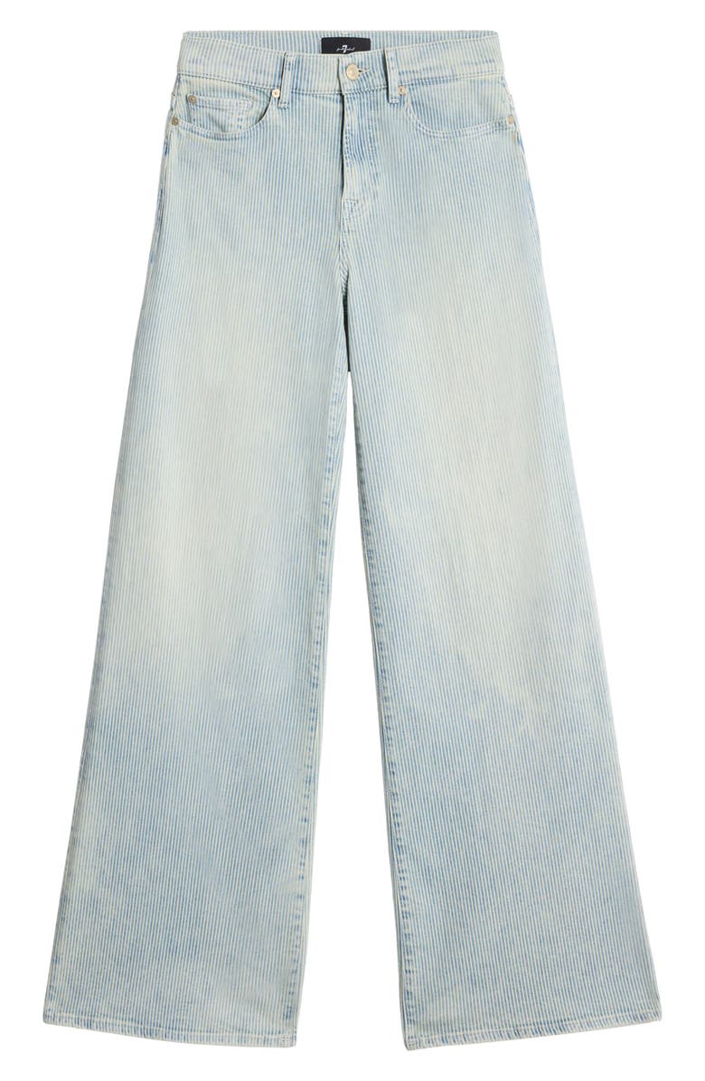 7 For All Mankind Lotta High Waist Wide Leg Jeans, Alternate, color, Stripes