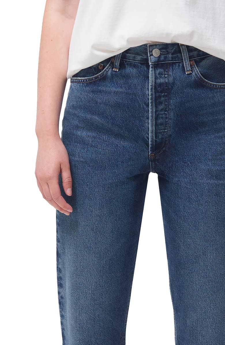 AGOLDE '90s Pinch High Waist Straight Leg Organic Cotton Baggy Jeans, Alternate, color, Range Dark Red