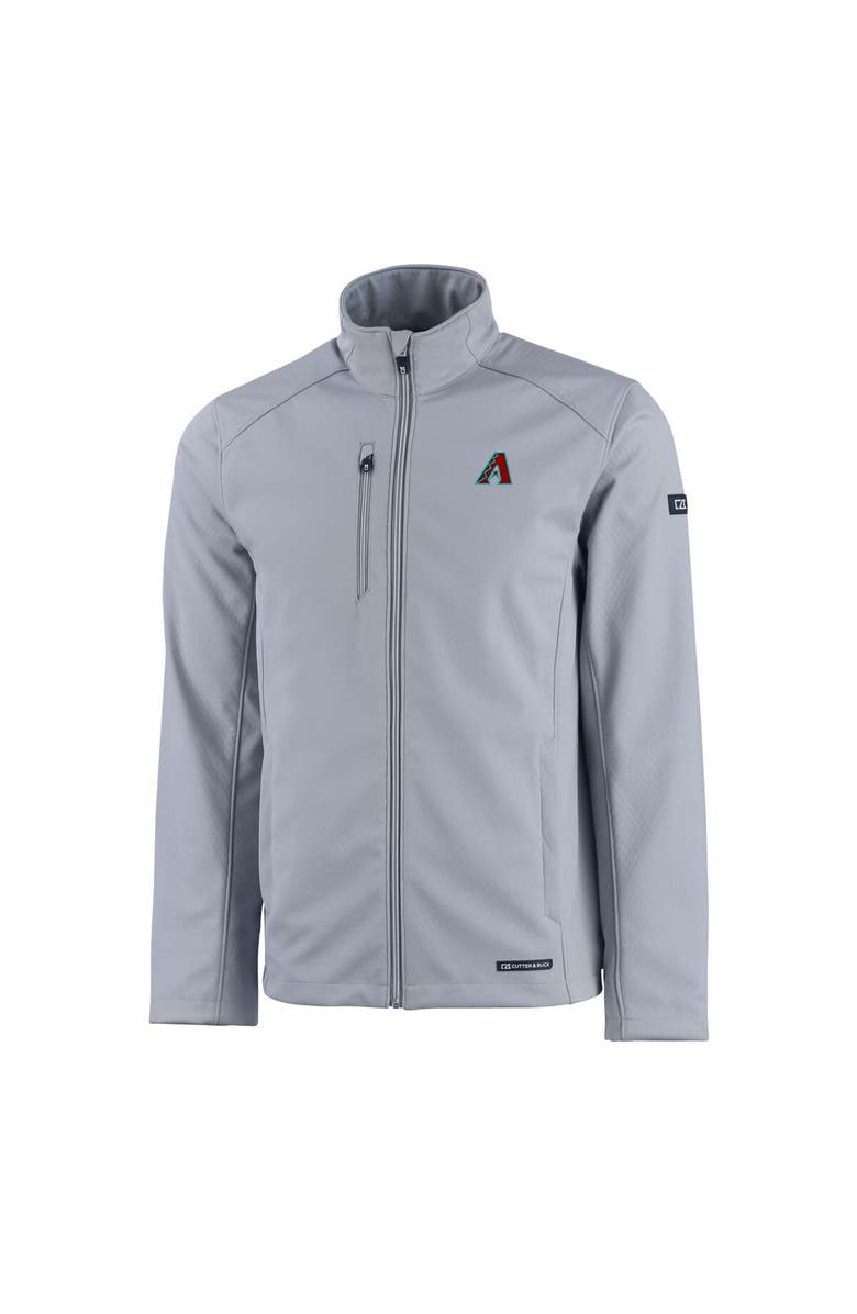 Cutter & Buck Men's Cutter & Buck Gray Arizona Diamondbacks Evoke Eco Recycled Full-Zip Jacket, Alternate, color,