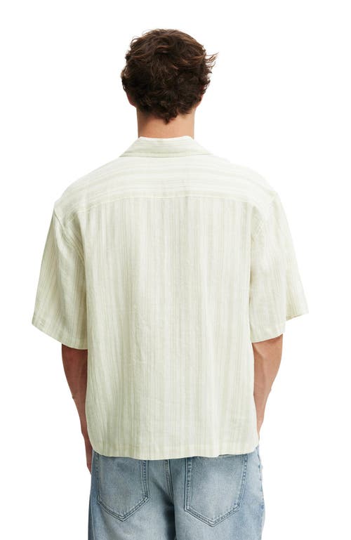COTTON ON LINEN BOX FIT SHORT SLEEVE SHIRT 