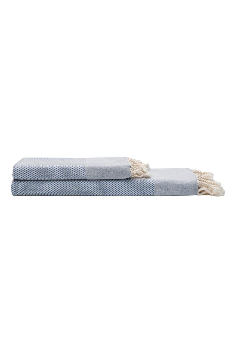 Whisper Weight Turkish Cotton Bath and Hand Towel - Set, Main, color, Denim Blue
