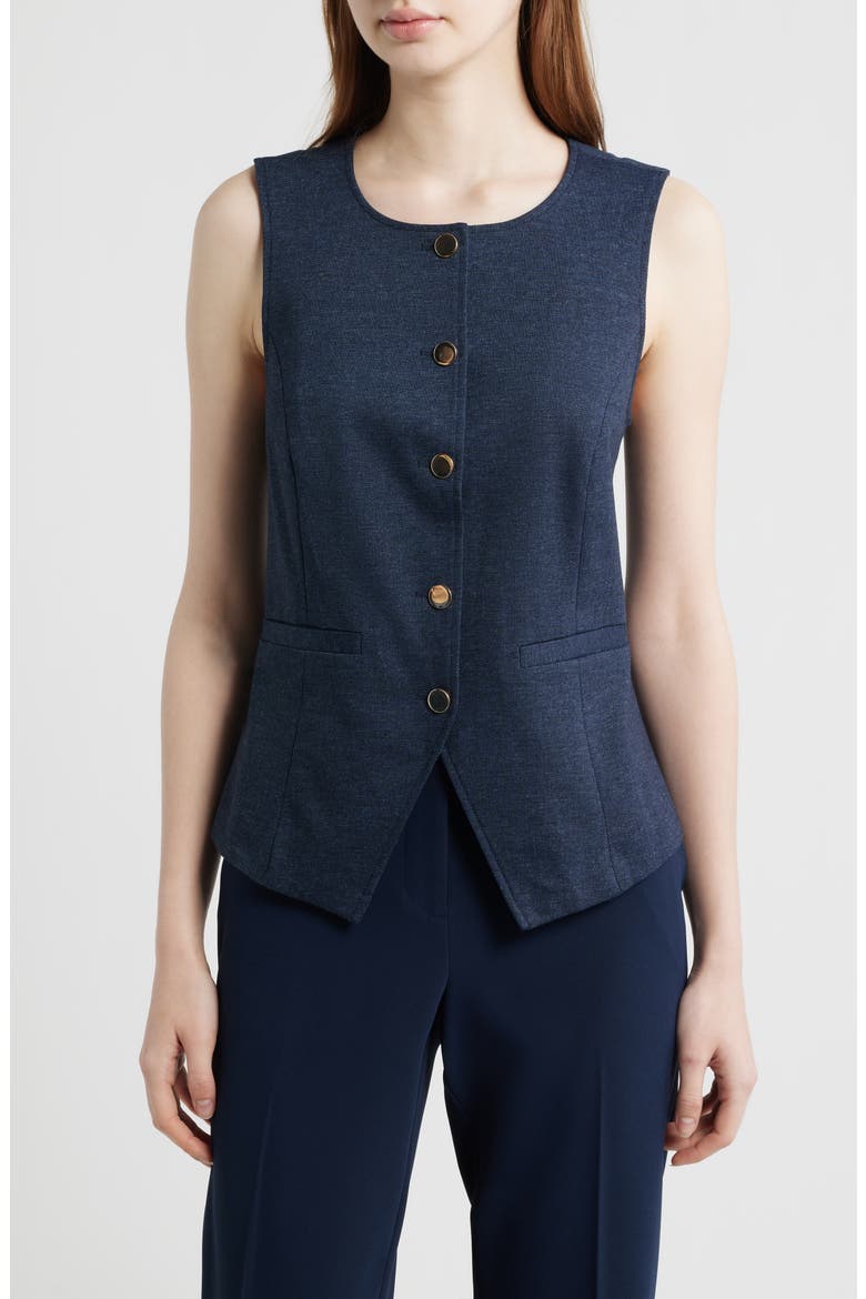 Scoop Neck Vest, Main, color, INDIGO