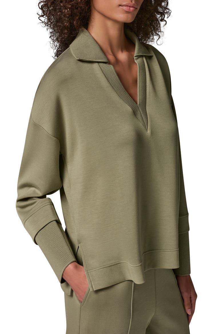 Jet Setter V-Neck Top, Alternate, color, SAGE