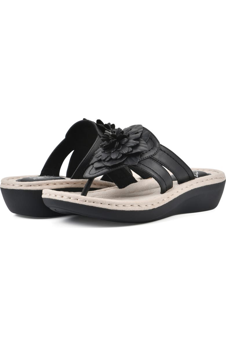 CLIFFS BY WHITE MOUNTAIN Cassia Flower Flip Flop - Wide Width Available, Alternate, color,