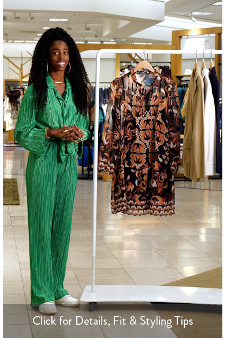 Long Sleeve Chiffon Shift Dress video