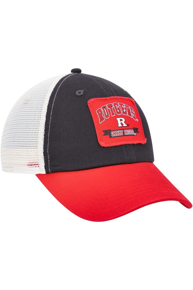 Men's Colosseum  Charcoal Rutgers Scarlet Knights Objection Snapback Hat, Alternate, color, Charcoal