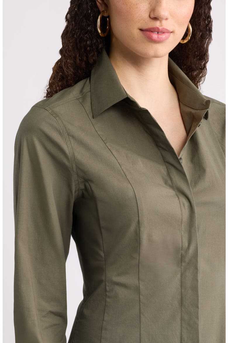 Seamed Minidress, Alternate, color, OLIVE SARMA