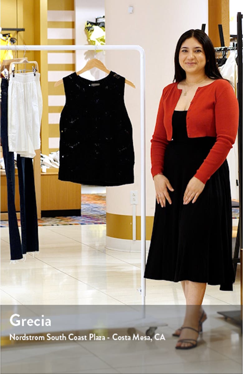 Open Stitch Sleeveless Cotton Blend Sweater, sales video thumbnail