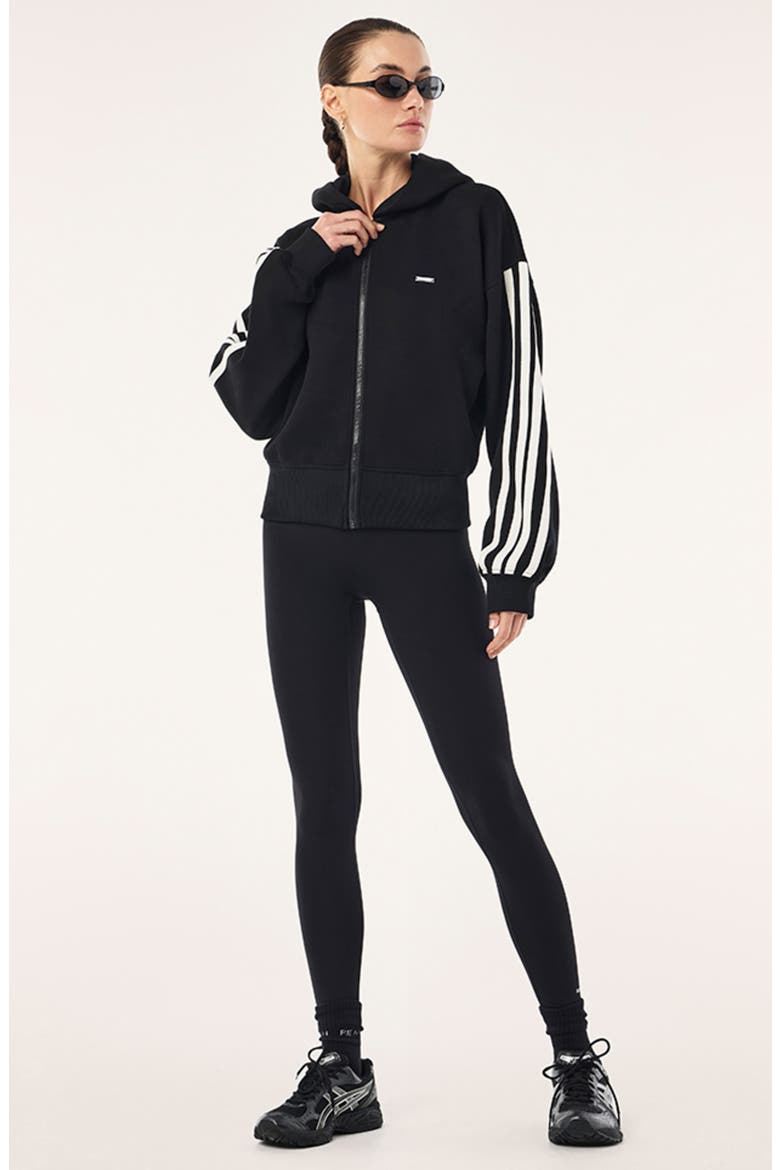 Flip Side Full Zip Hoodie, Alternate, color, BLACK