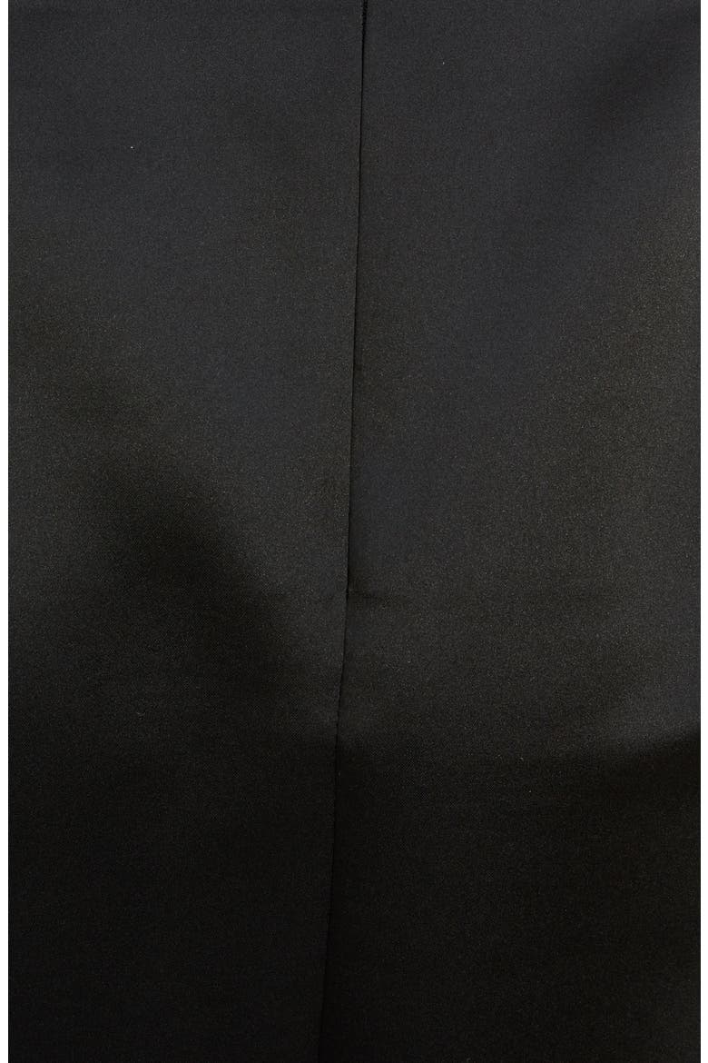 Gathered Pocket Belted Satin Skirt, Alternate, color, BLACK