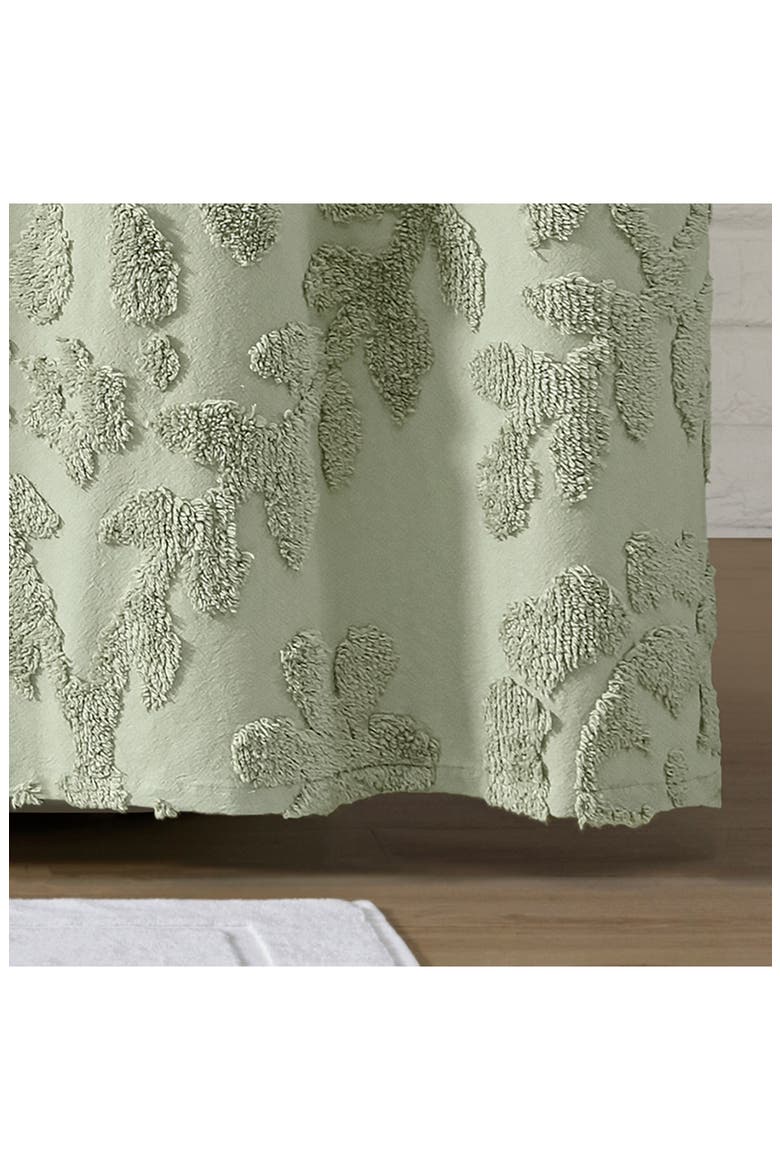 Chenille Laurel Shower Curtain, Alternate, color, SAGE