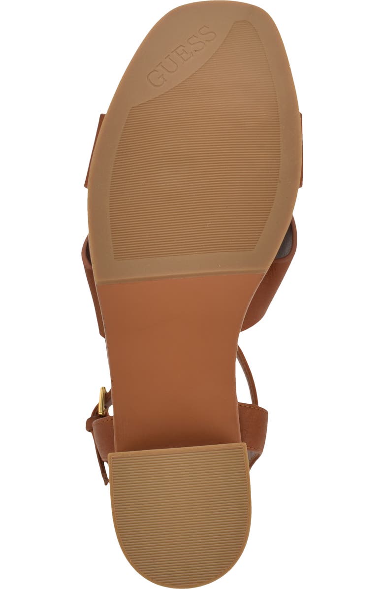 GUESS Qeelin Ankle Strap Platform Sandal, Alternate, color, Dark Natural