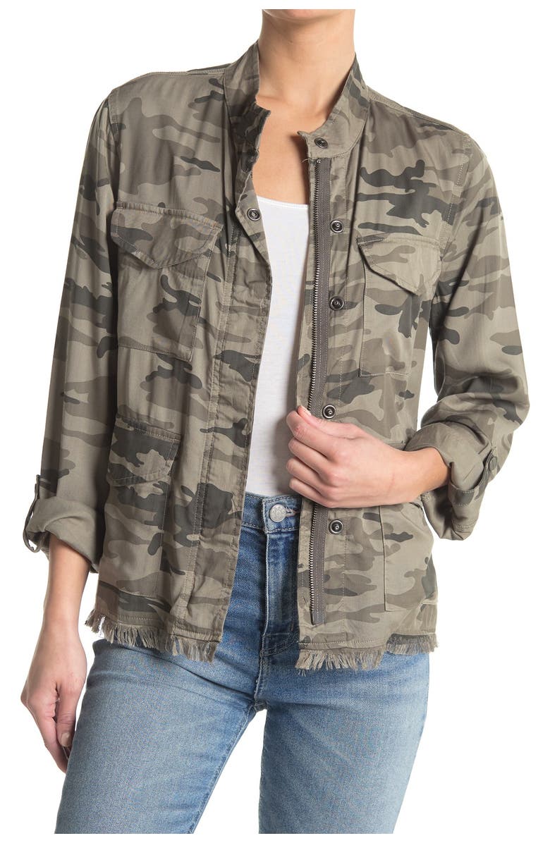 Sanctuary Fray Hem Utility Jacket, Main, color,