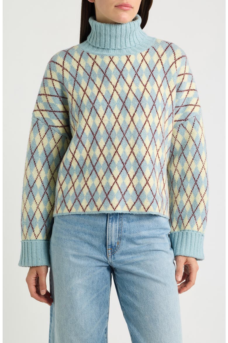 Pattern Turtleneck Sweater, Main, color, PATTERNED